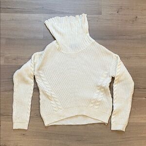 Almost Famous Cream Cowl Neck Sweater